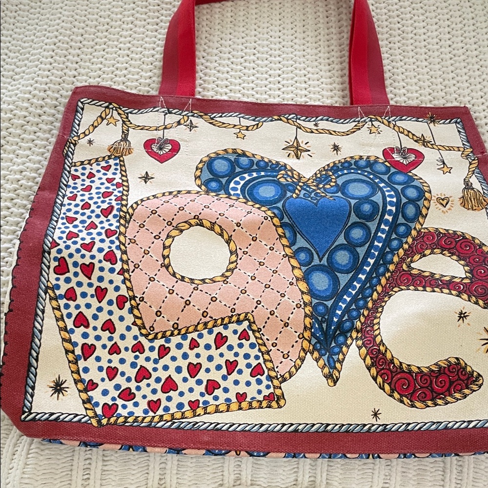 Brighton Colorful Love Print Canvas Tote Bag
Perfect for the holidays! - Picture 2 of 4